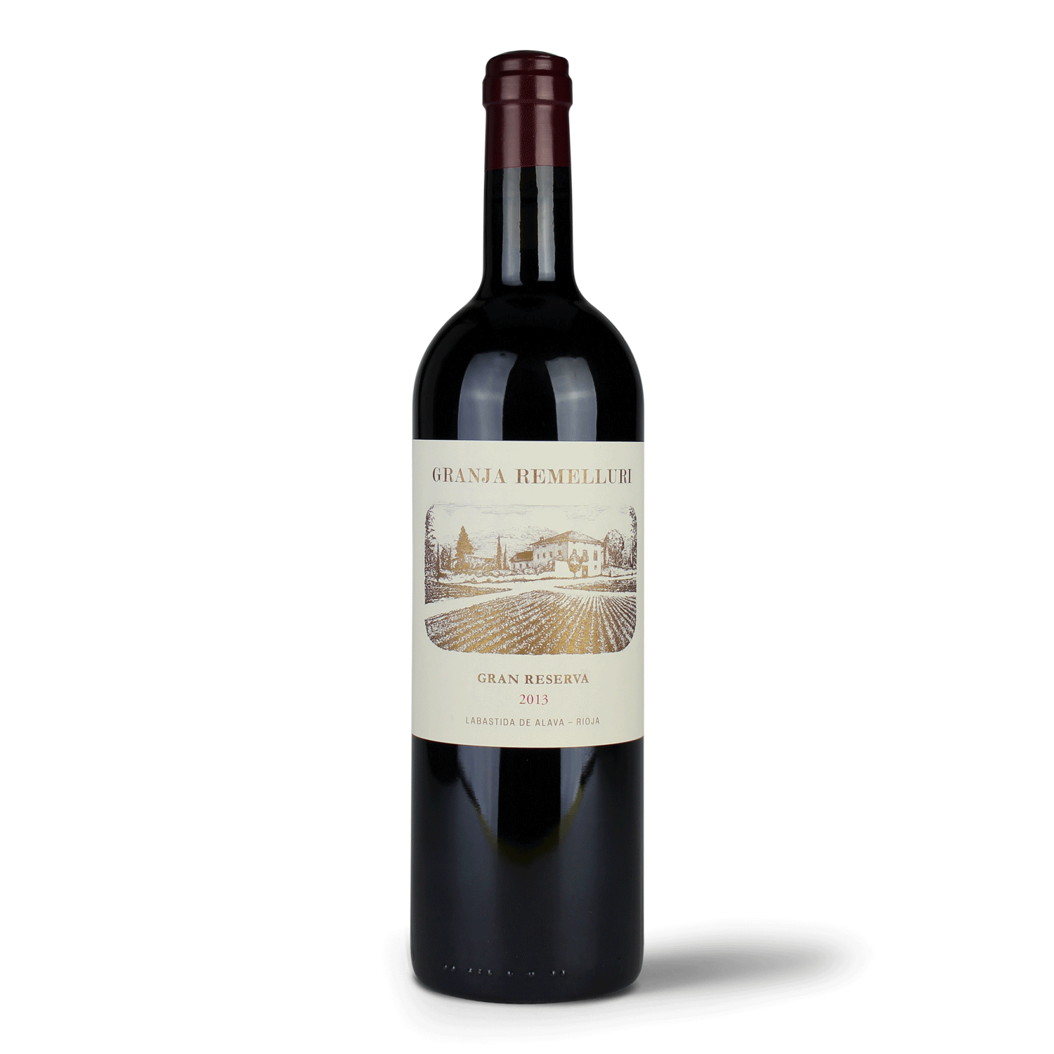 Weinflasche mit Etikett "Granja Remelluri".