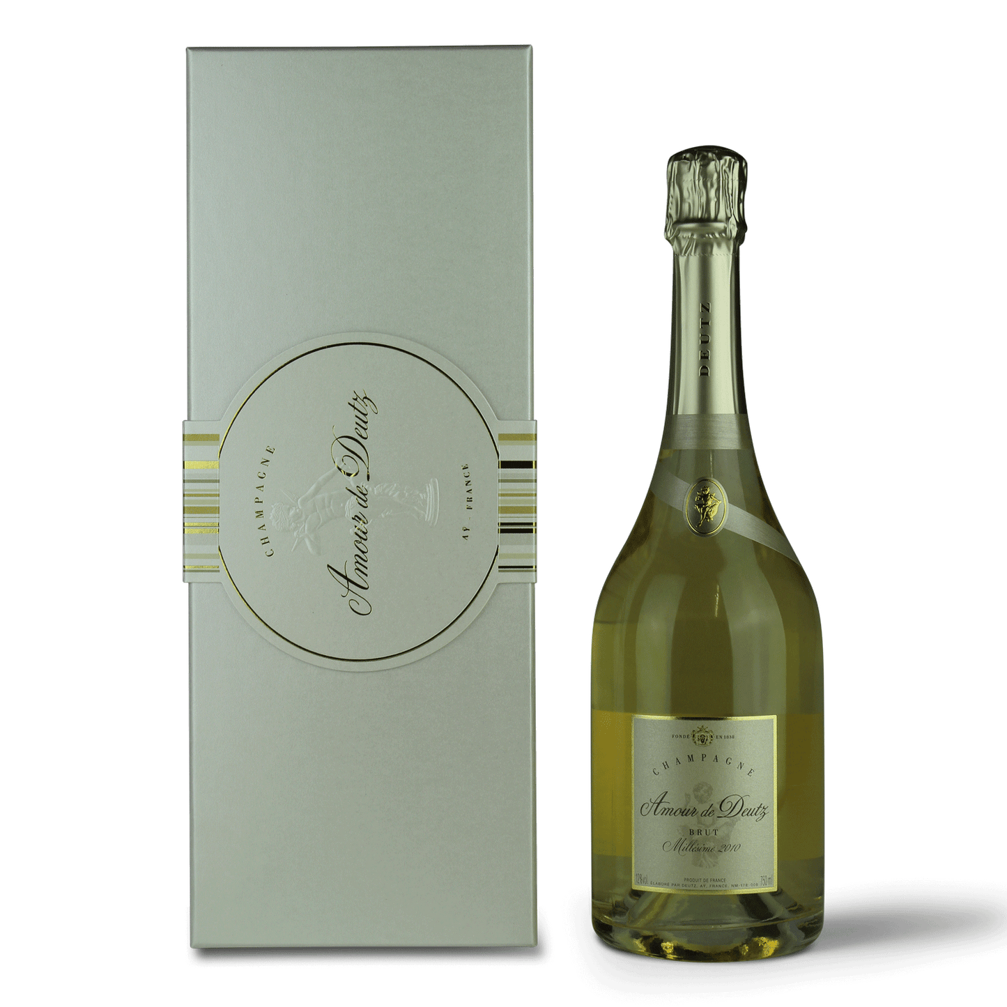 Champagnerflasche mit Geschenkbox.