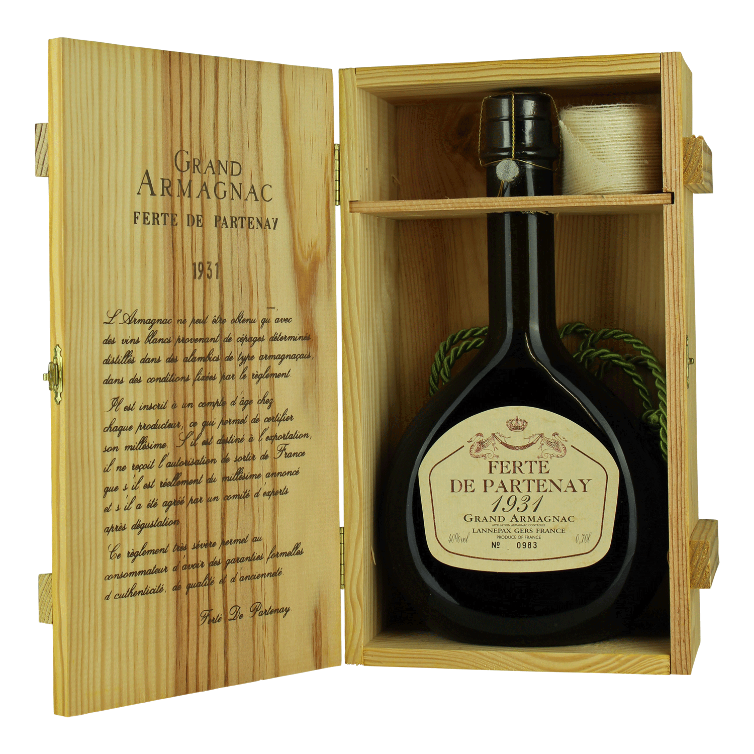 Wein in Holzkiste Flasche