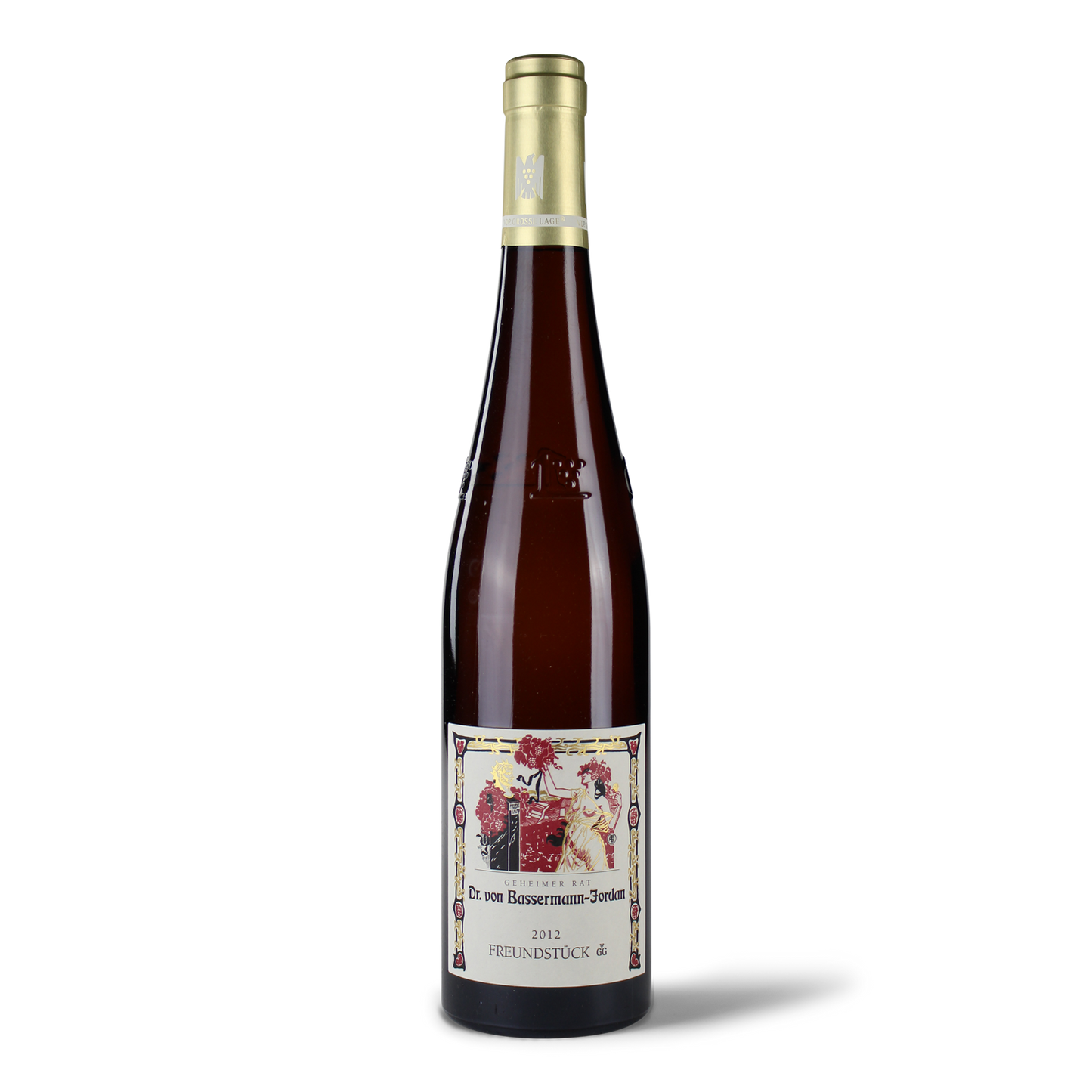 Flasche Wein mit Etikett
