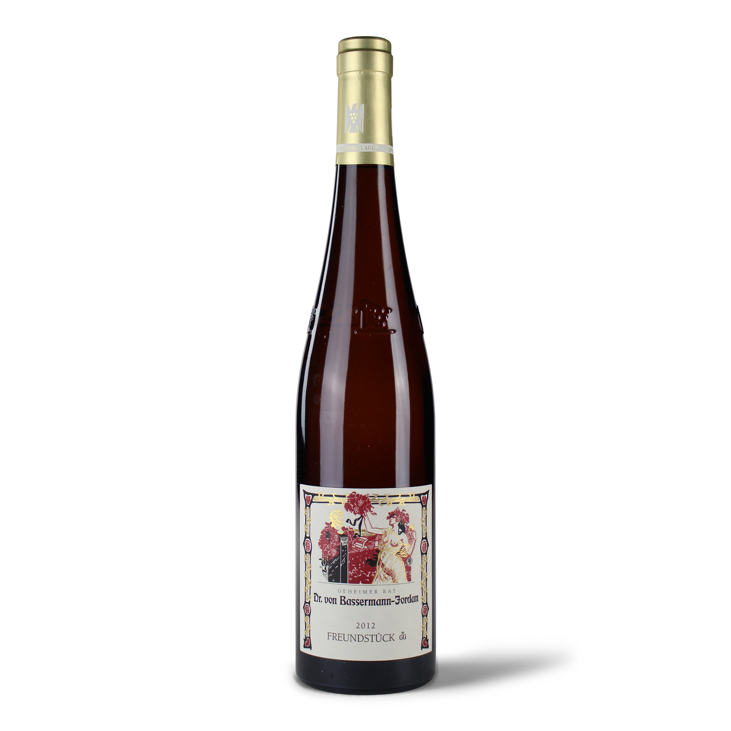 Flasche Wein mit Etikett