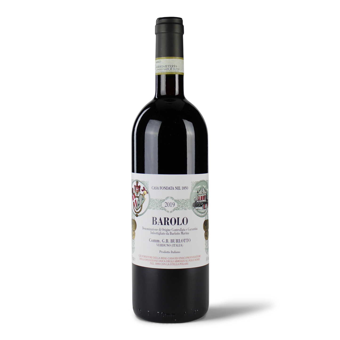 Flasche Barolo Wein 2019.