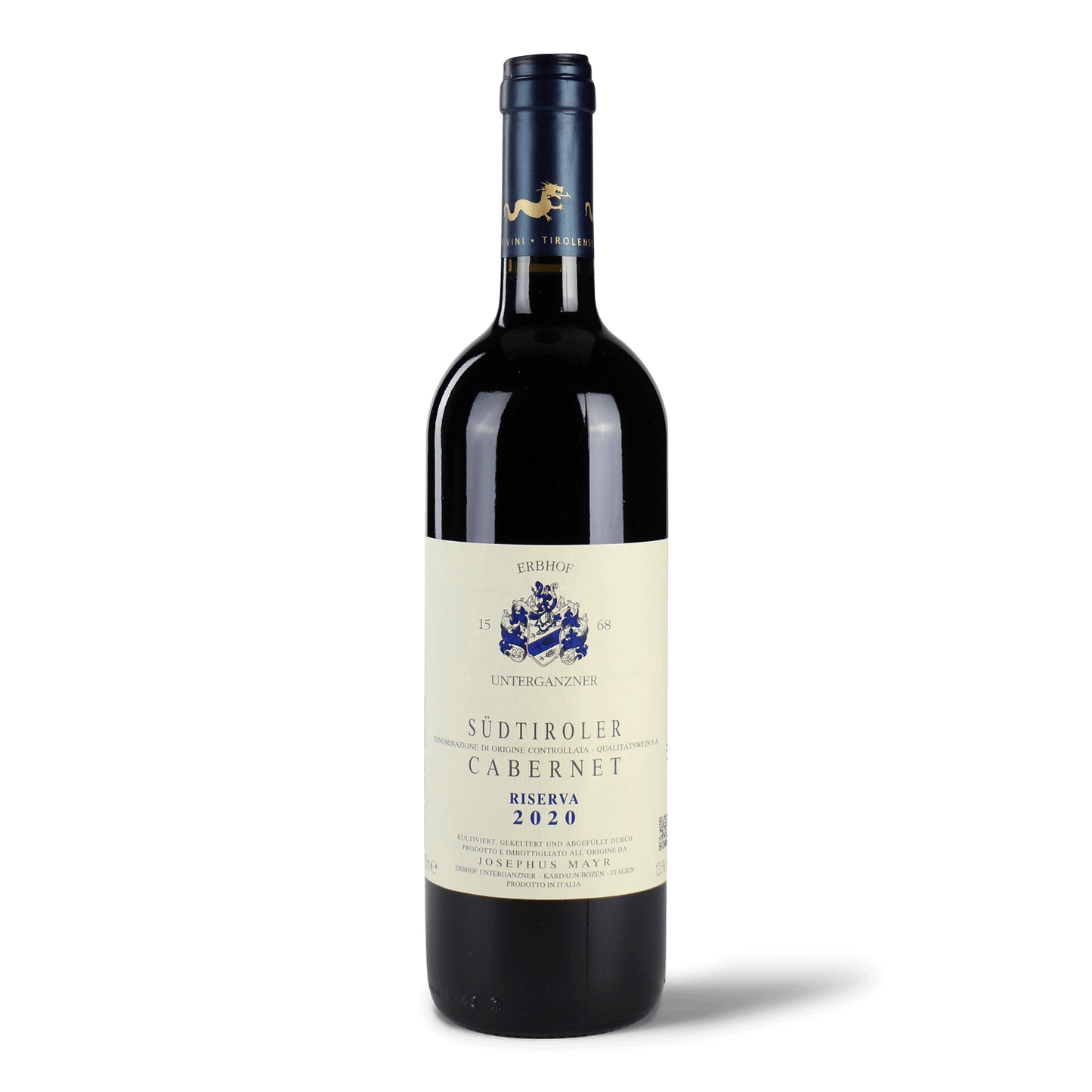 Weinflasche Südtiroler Cabernet Riserva.