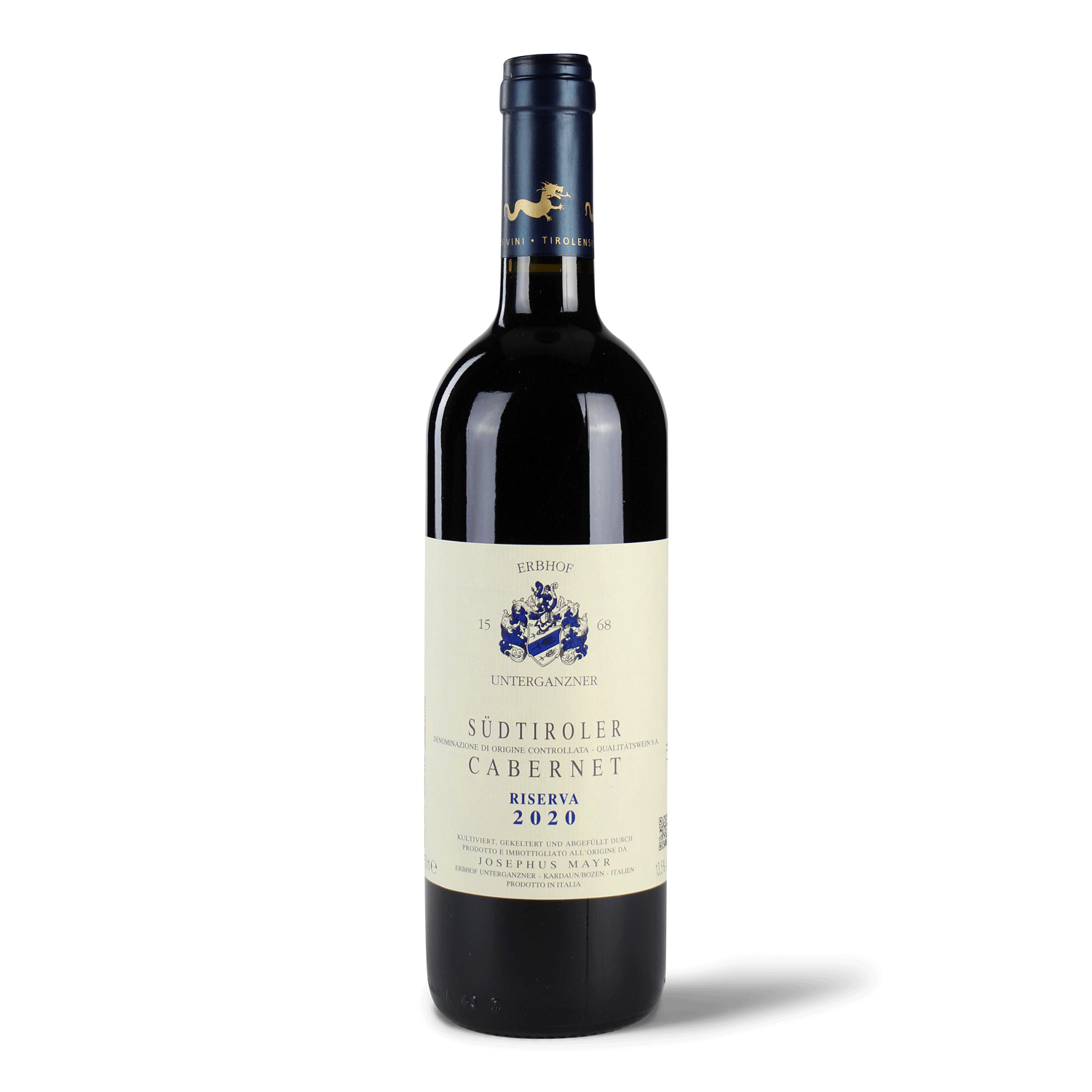 Weinflasche Südtiroler Cabernet Riserva.