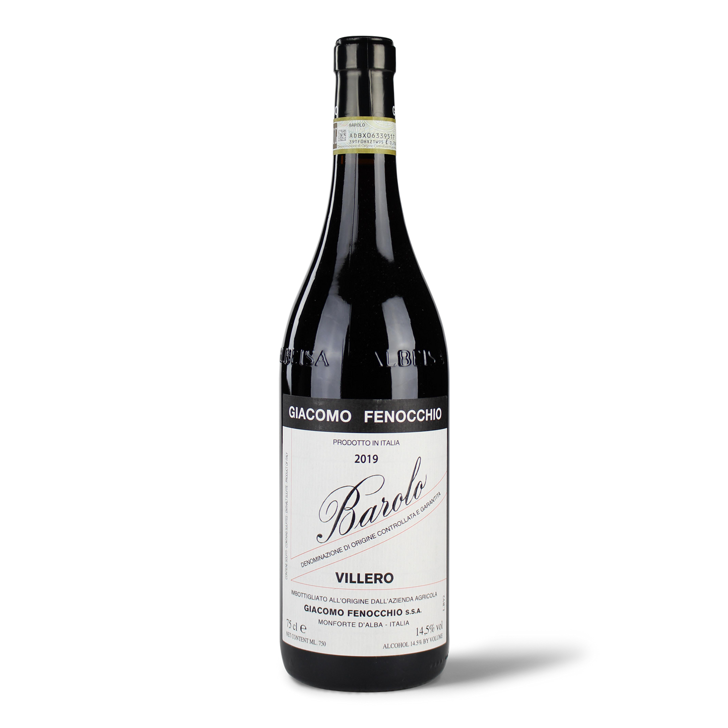 Flasche Barolo Villero 2019.