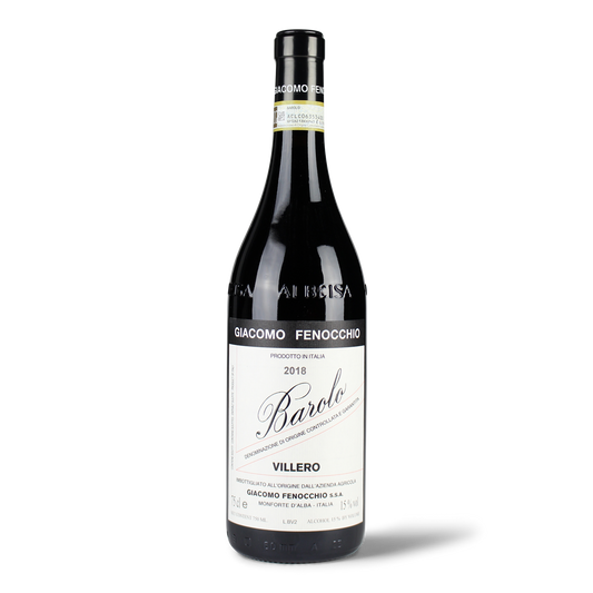 Flasche Barolo Wein, Jahrgang 2018.