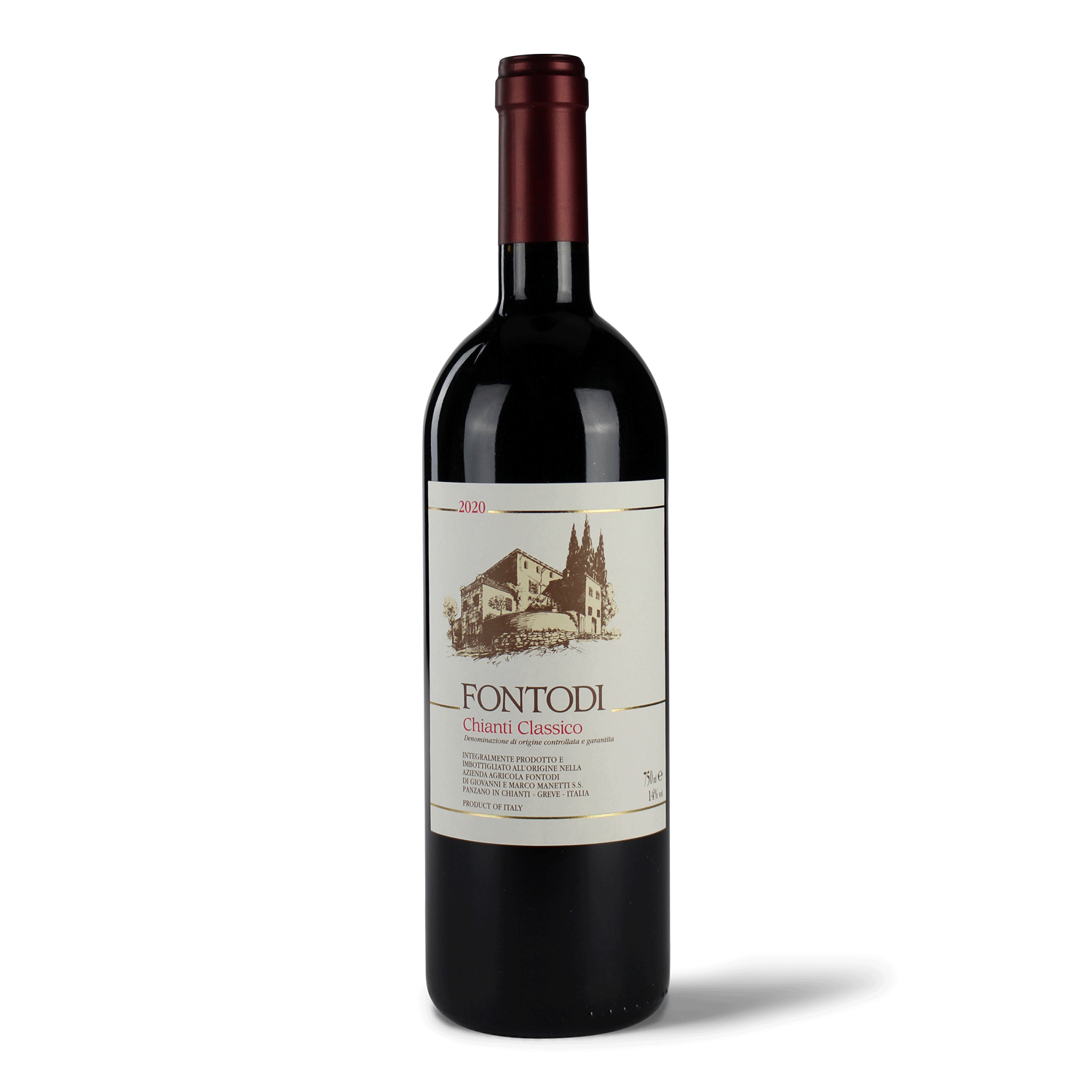 Weinflasche Fontodi Chianti Classico.