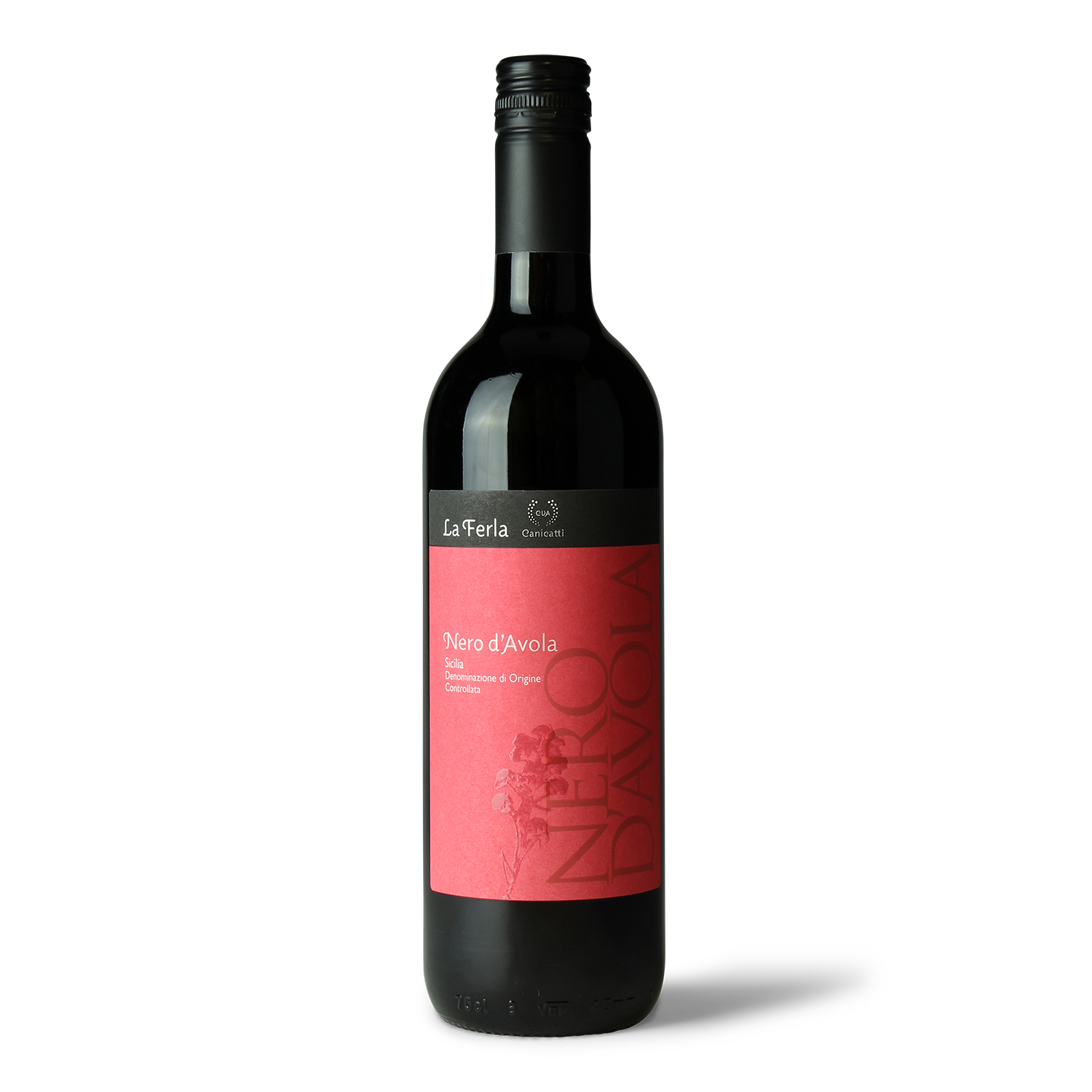 Weinflasche, La Ferla Nero d'Avola.