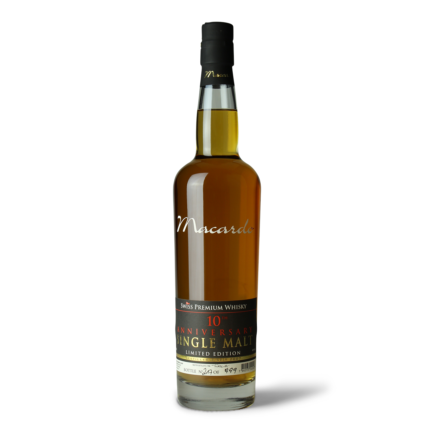 Flasche Macardo Single Malt Whisky