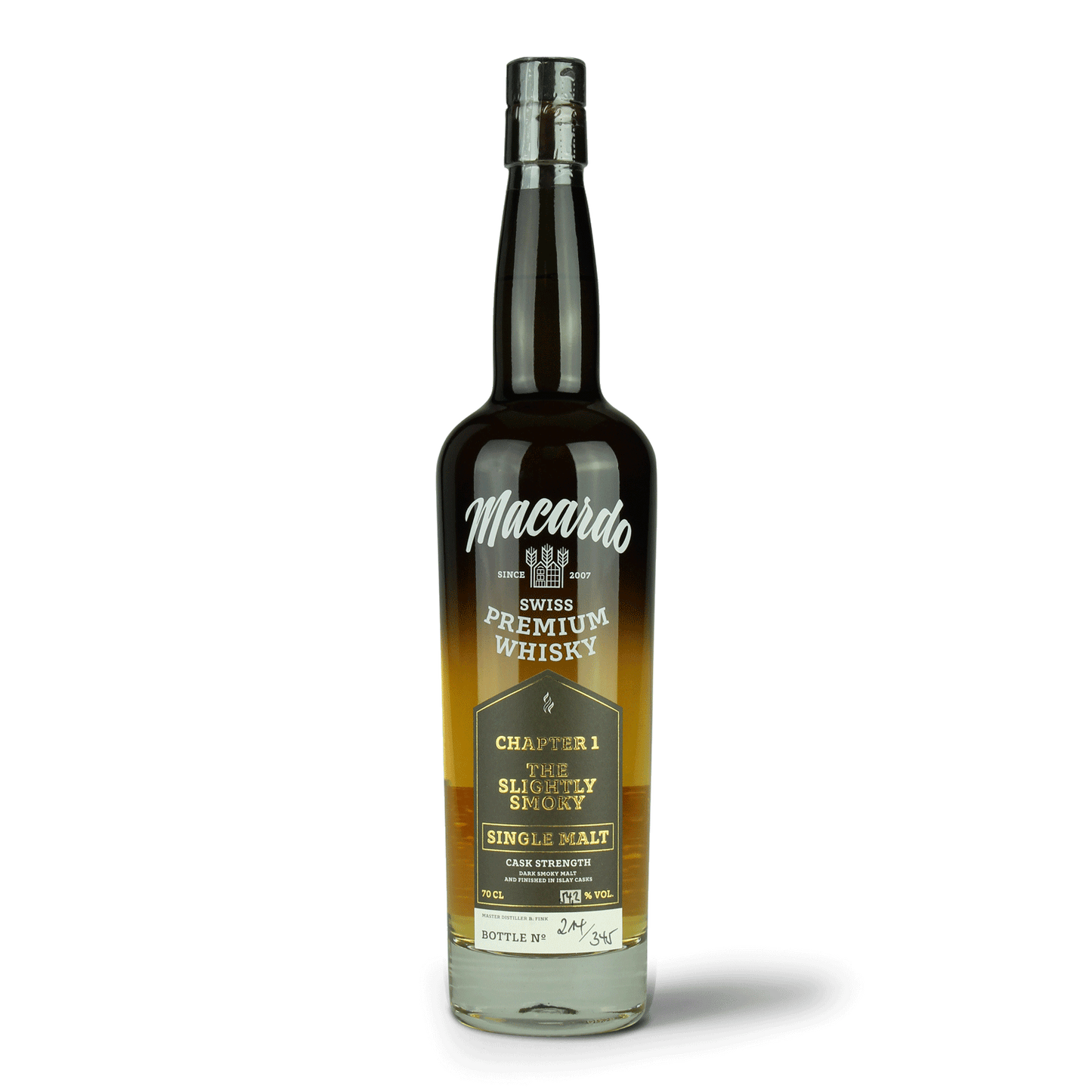 Flasche Macardo Swiss Premium Whisky.