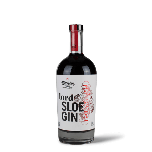 Flasche Macardo Lord Sloe Gin.