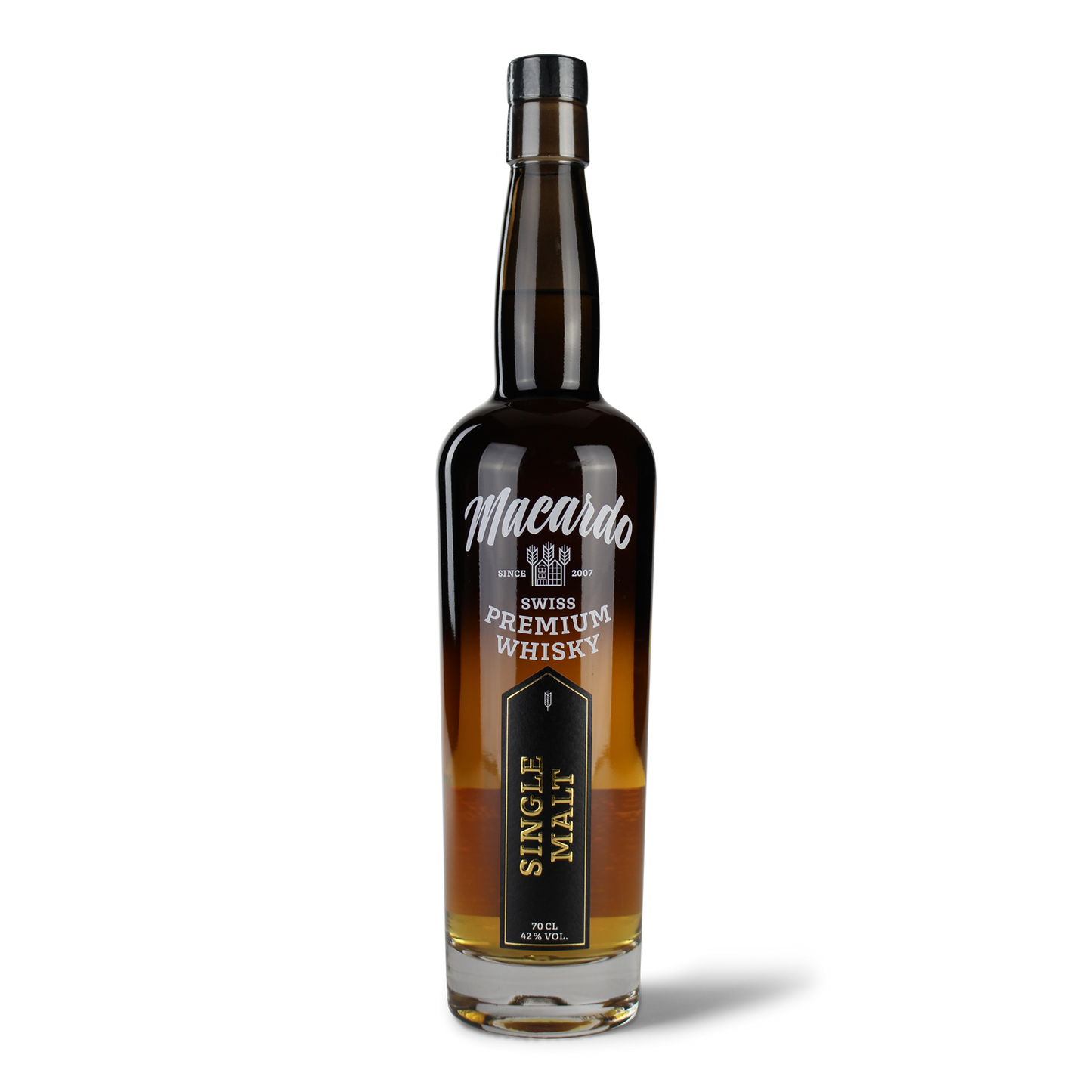 Flasche Macardo Single Malt Whisky