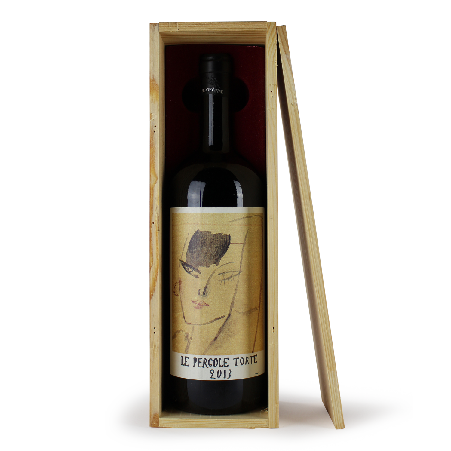 Wein Flasche Holzkiste Le Pergole