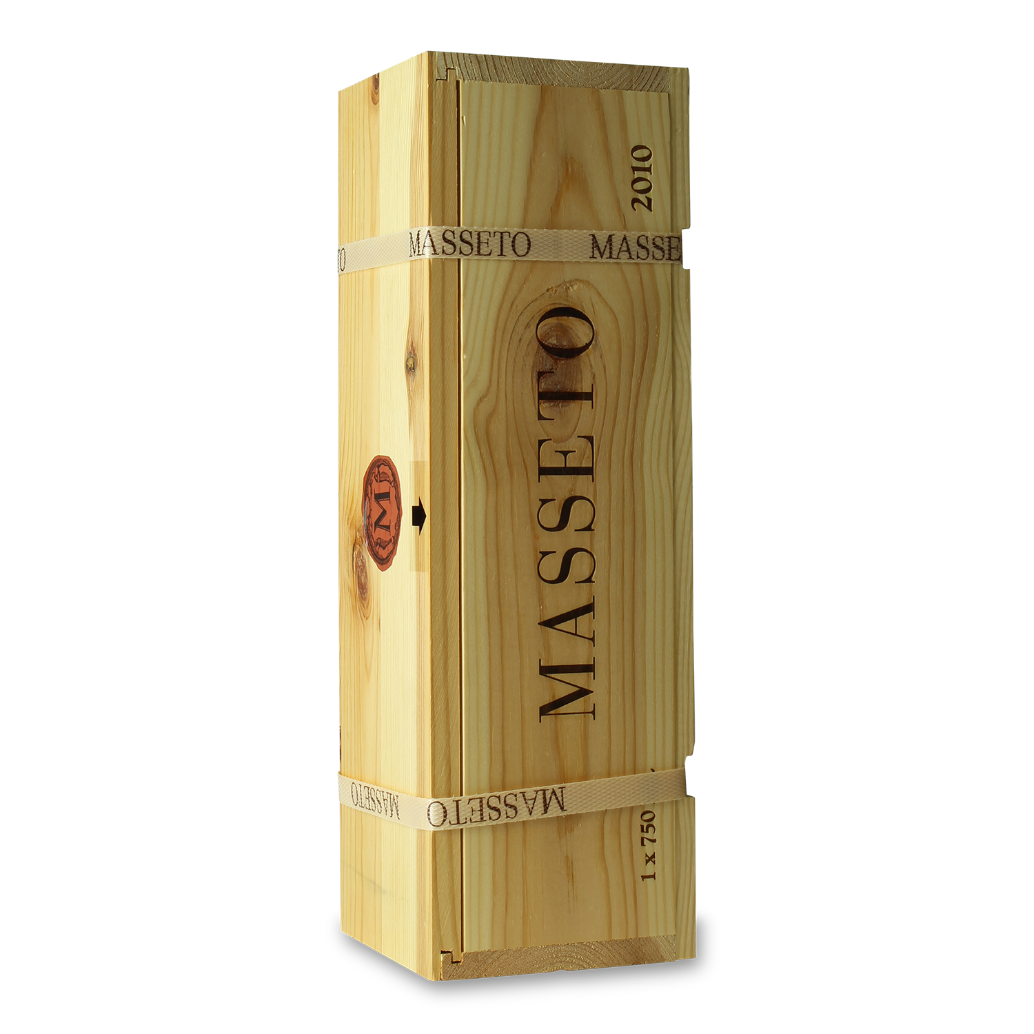 Holzkiste Masseto Wein 2010