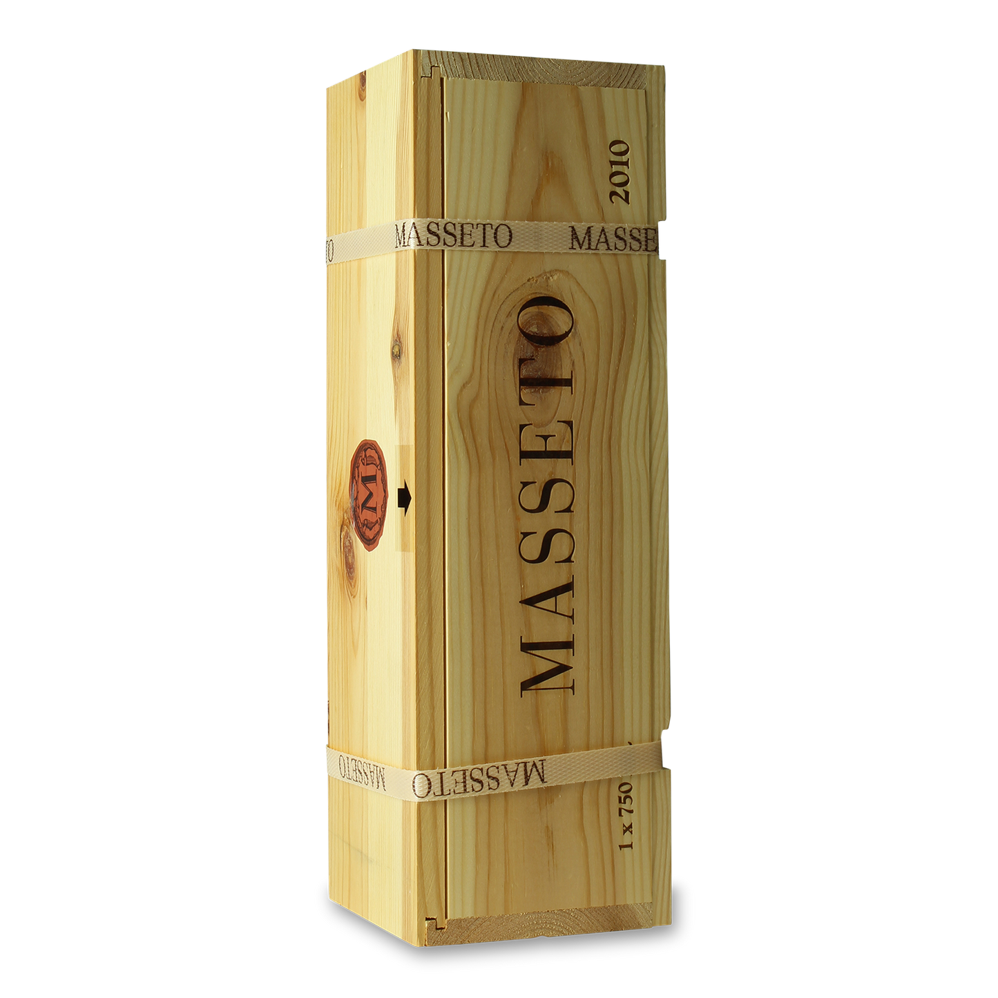 Holzkiste Masseto Wein 2010