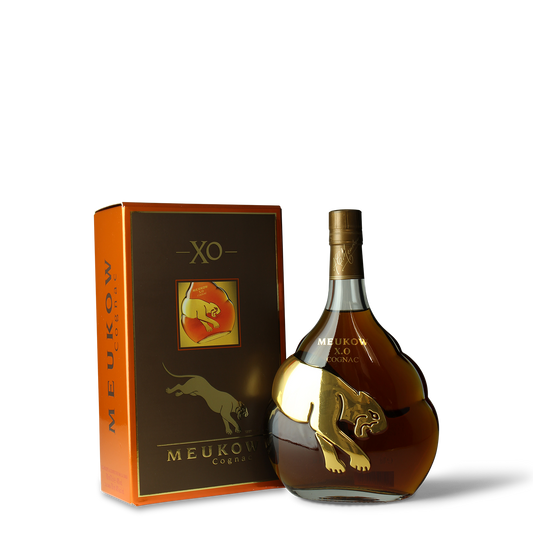 Meukow XO Cognac Flasche Verpackung