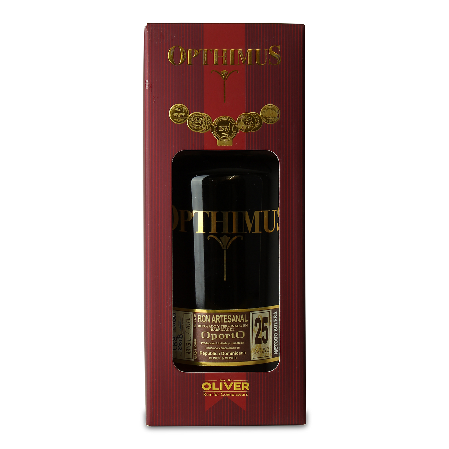 Flasche Opthimus 25 Jahre Rum.