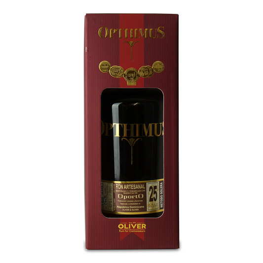 Flasche Opthimus 25 Jahre Rum.