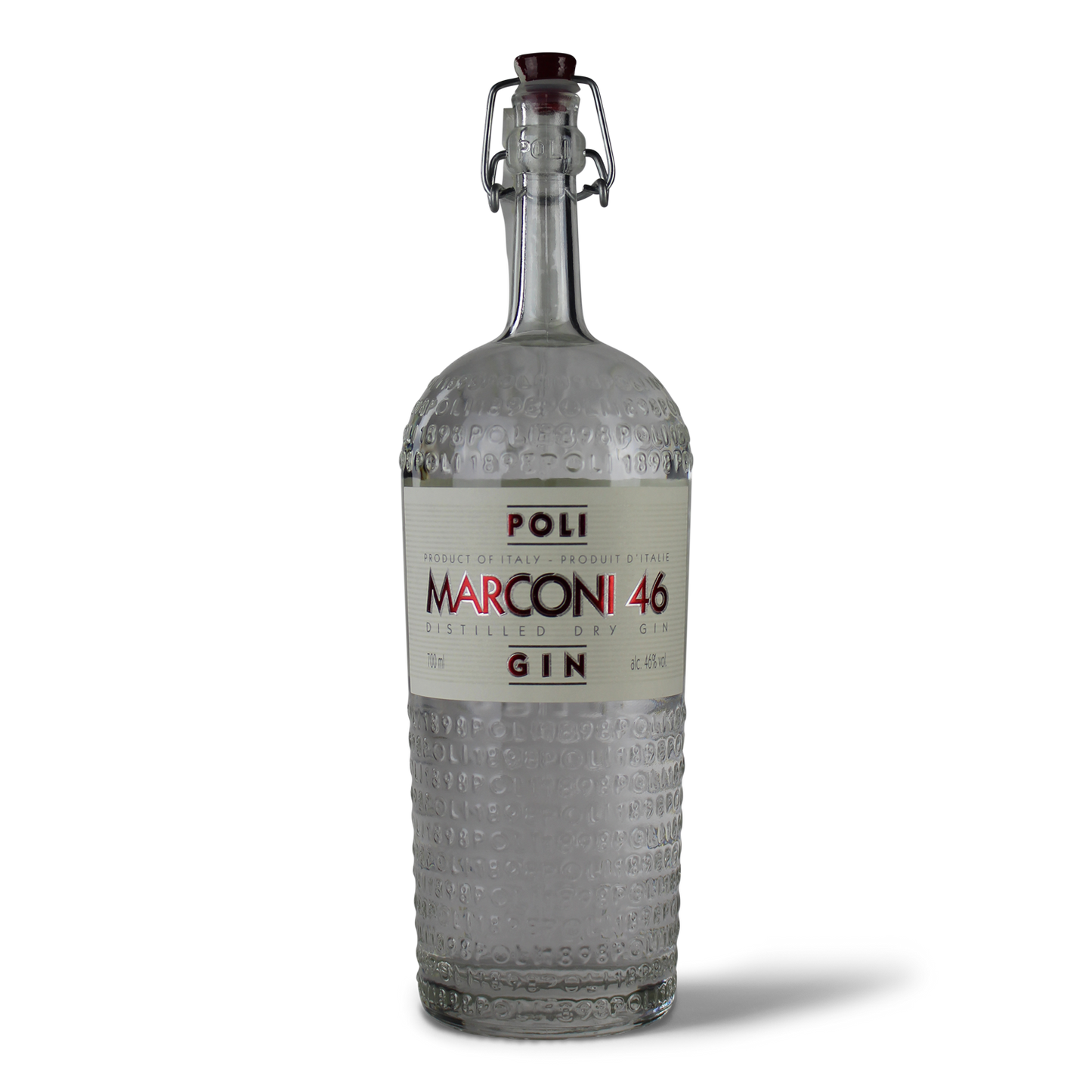 Flasche Poli Marconi 46 Gin.