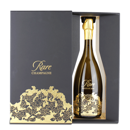 Champagnerflasche in Geschenkbox.