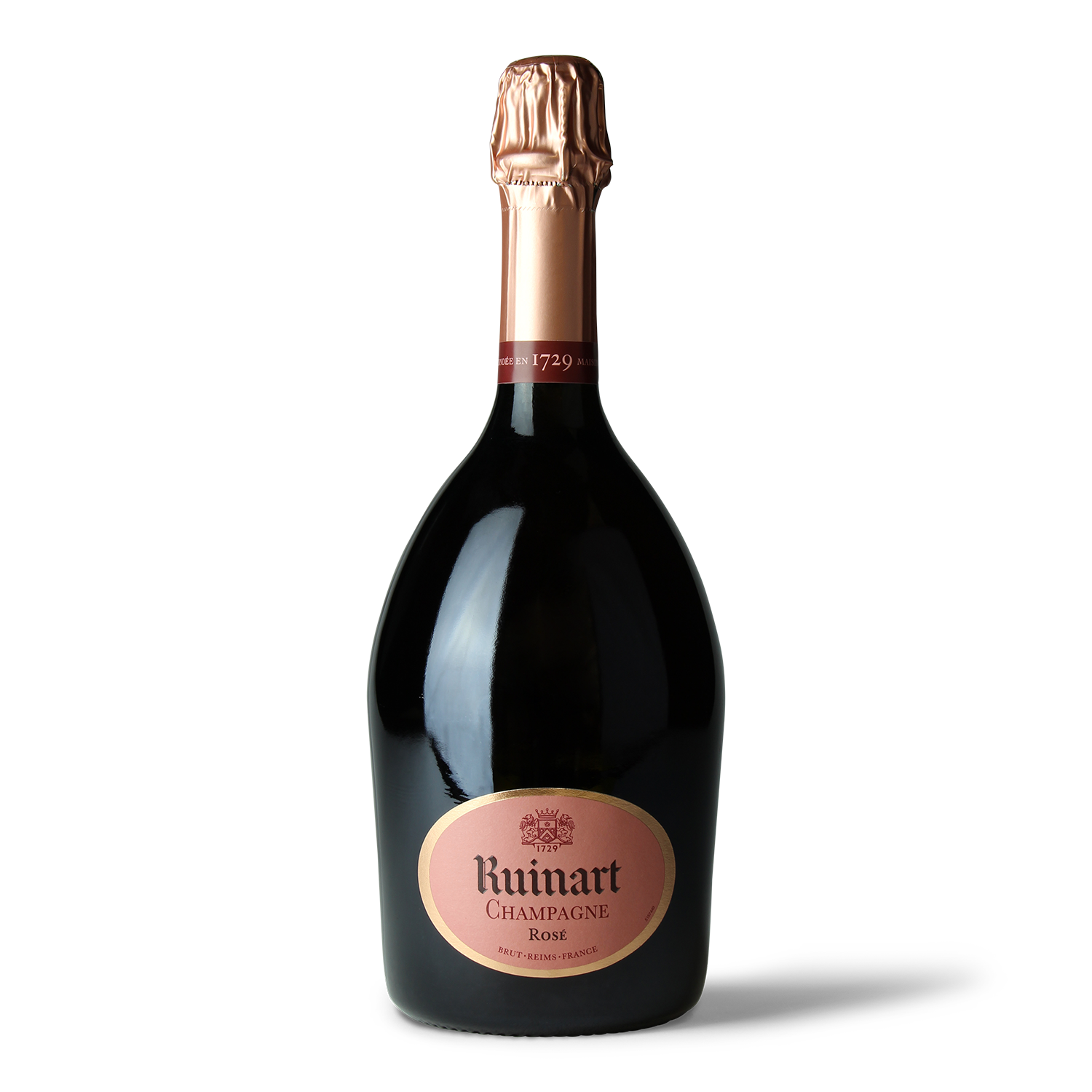 Flasche Ruinart Rosé Champagner.