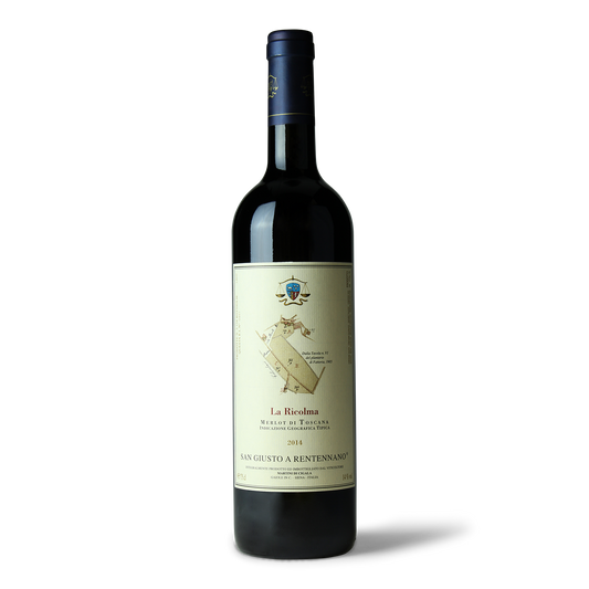 Flasche Wein mit Etikett