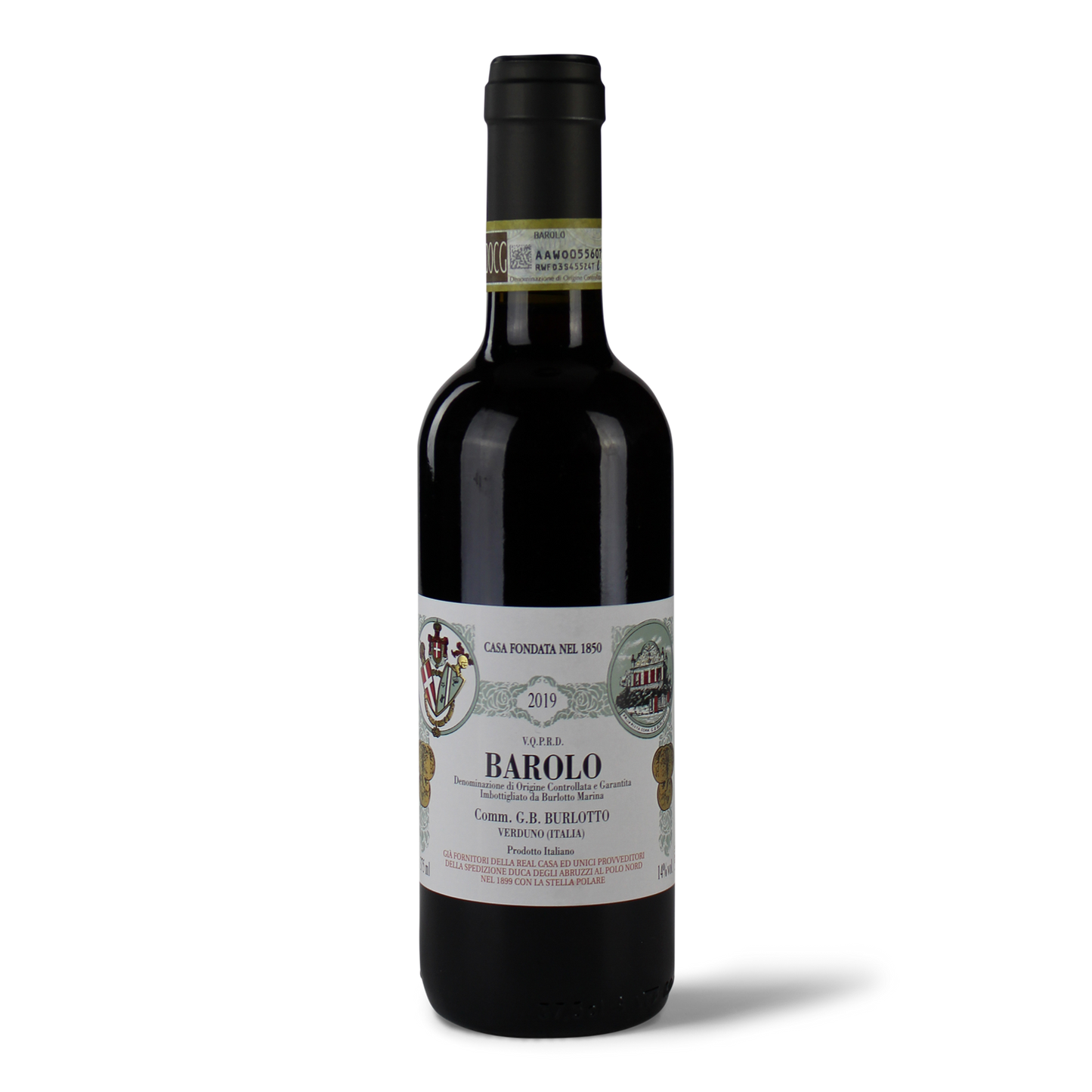 Flasche Barolo Wein 2019.