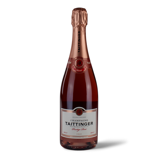 Champagnerflasche Taittinger Rosé Brut.