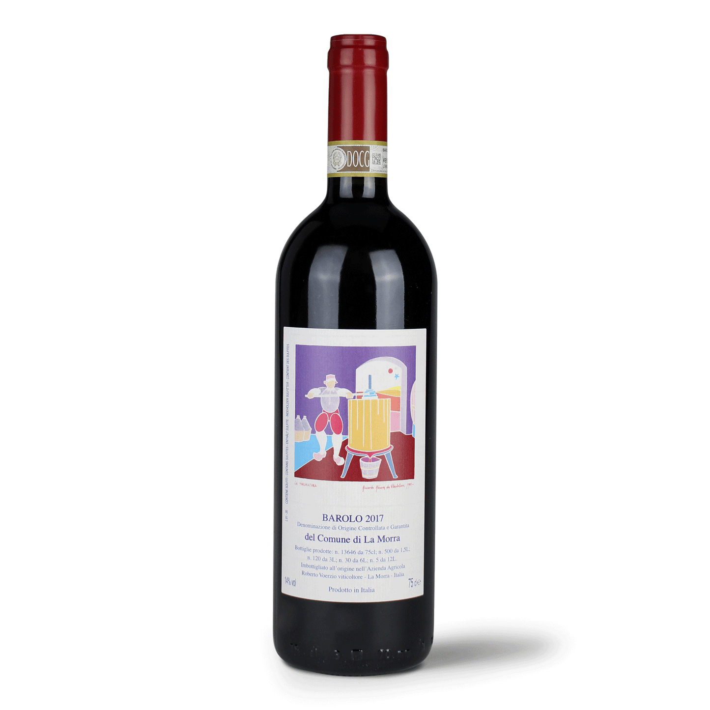 Flasche Barolo Wein 2017.