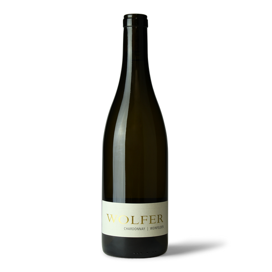 Weinflasche Wolfer Chardonnay.