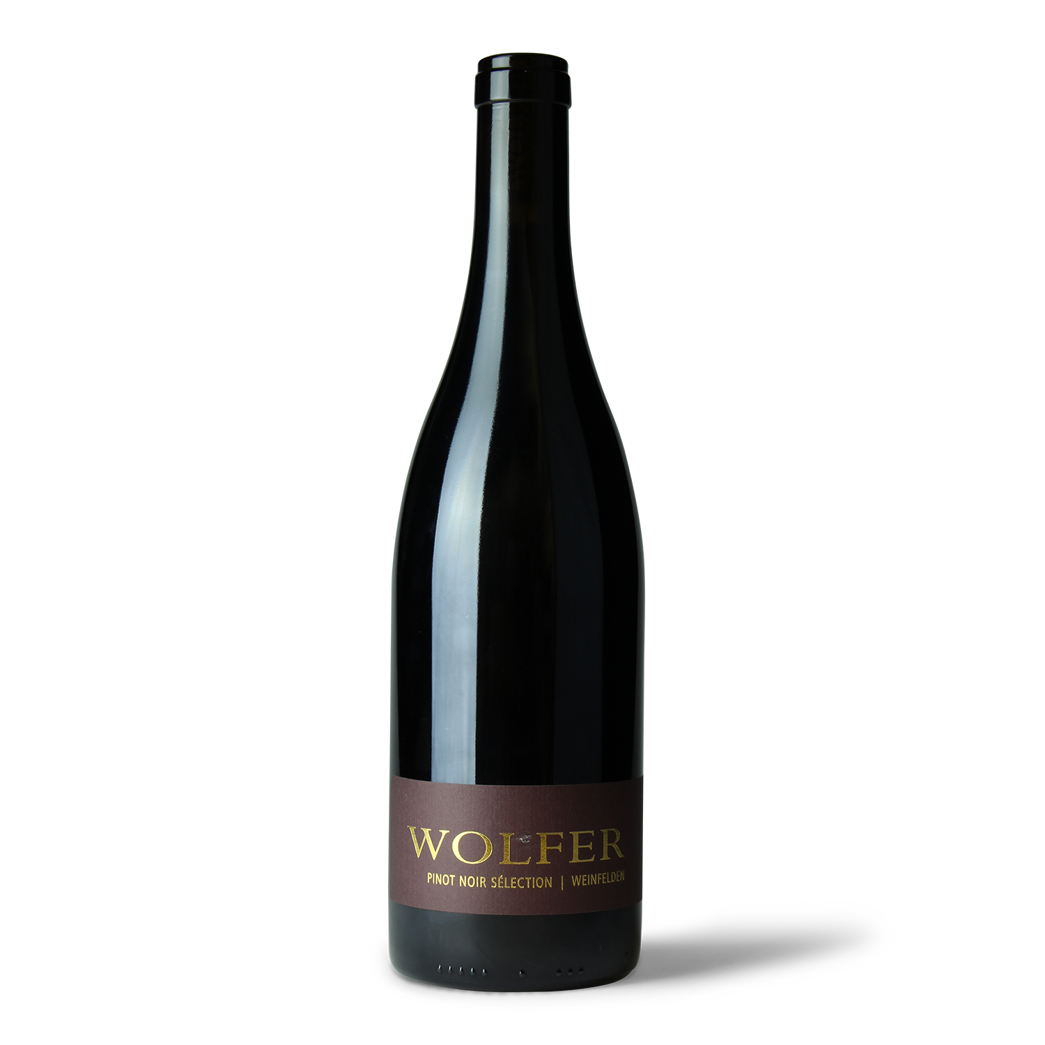 Weinflasche, Wolfer Pinot Noir.