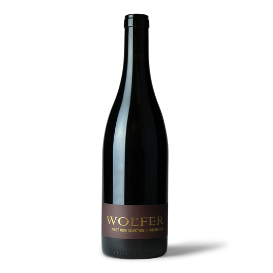 Weinflasche, Wolfer Pinot Noir.