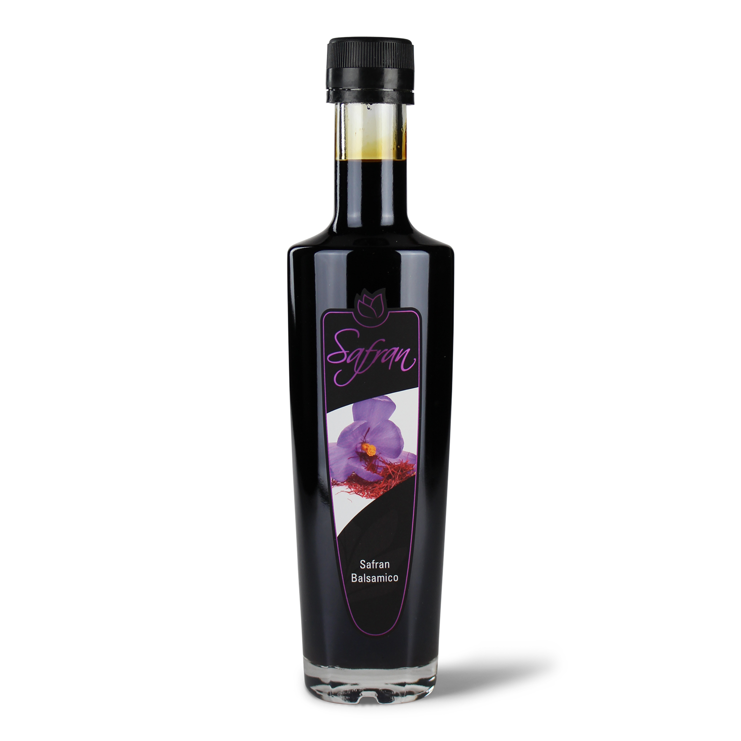 Flasche Safran Balsamico Essig.